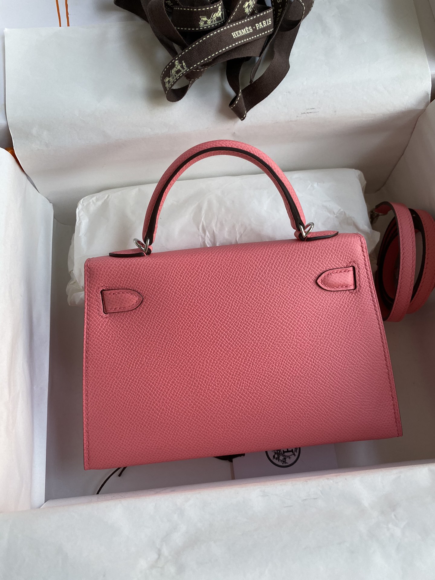 Hermes Kelly Mini II Bag 19CM In Rose Pink Epsom Leather